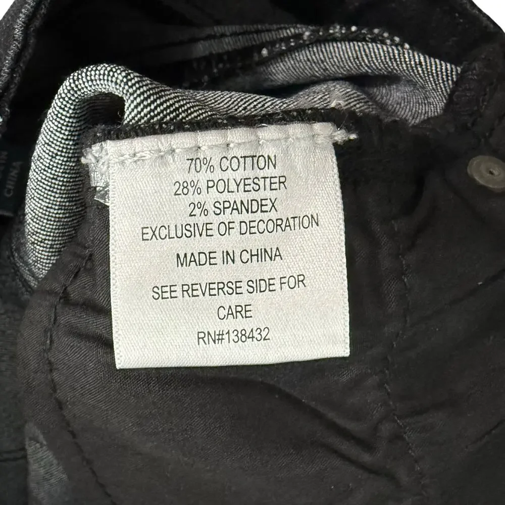 Modcloth Navy Blue Dark Wash Button Fly High Rise Stretch Cuffed Shorts size 4 - Picture 9 of 9